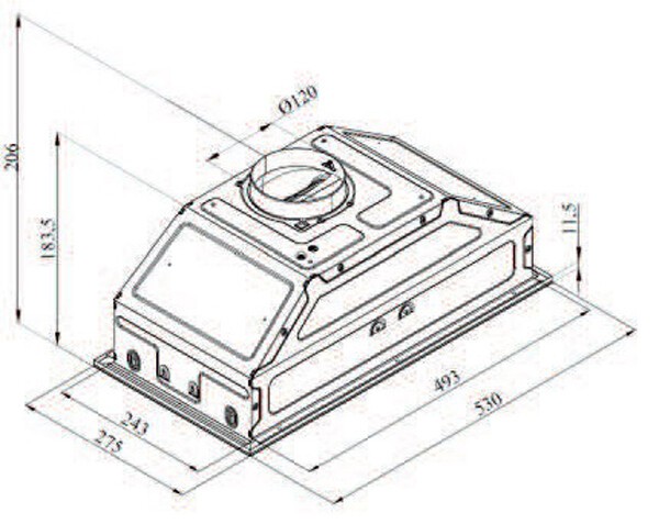 Встраиваемая вытяжка Darina Built in M605X