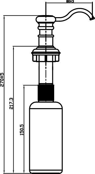 Дозатор Omoikiri OM-01-AB (4995003) античная латунь Дозатор Omoikiri OM-01-AB (4995003) античная латунь