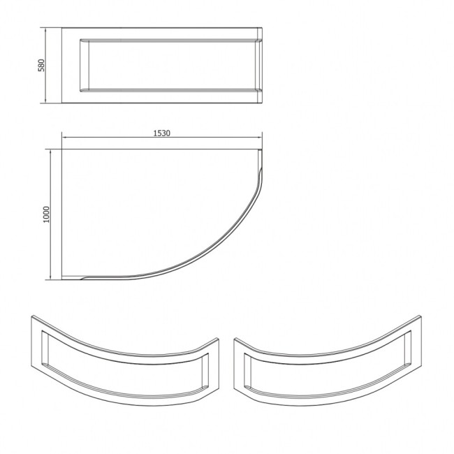 Панель фронтальная Cersanit Kaliope 153 (63363) ультра белый