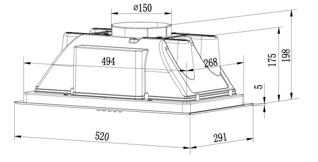 Встраиваемая вытяжка Weissgauff Box 850 WH