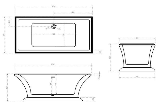 Акриловая ванна Abber AB9238