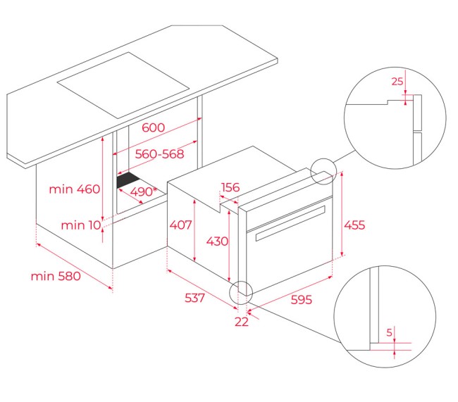 Встраиваемая микроволновая печь Teka MLC 8440 night river black 111160003