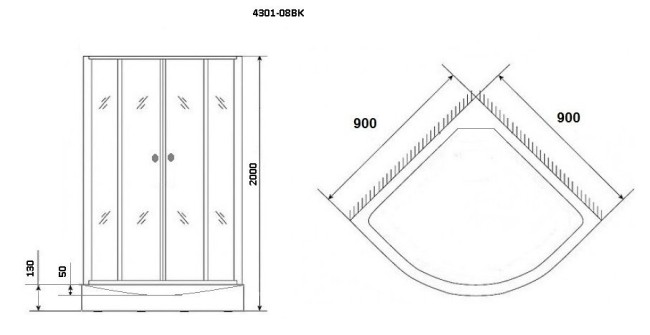 Душевая кабина Niagara NG-4301-14BK