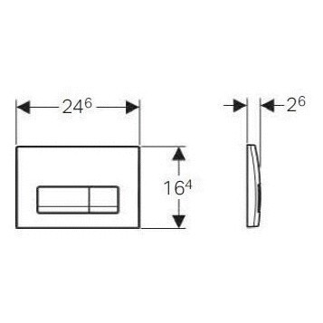 Клавиша смыва Geberit Delta 51 (115.105.DW.1) Клавиша смыва Geberit Delta 51 (115.105.DW.1)