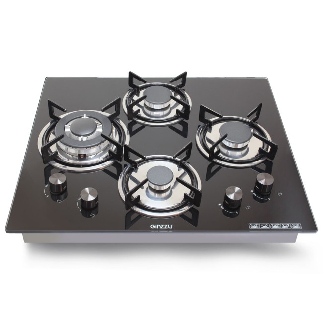 Встраиваемая газовая варочная панель Ginzzu HCG-441 черный