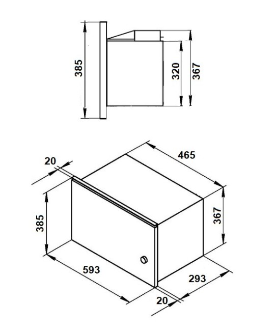 Встраиваемая микроволновая печь Monsher MMH 201 W Встраиваемая микроволновая печь Monsher MMH 201 W