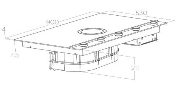 Встраиваемая индукционная варочная панель Elica NIKOLATESLA UNPLUGGED BLIX/F/90 Встраиваемая индукционная варочная панель Elica NIKOLATESLA UNPLUGGED BLIX/F/90