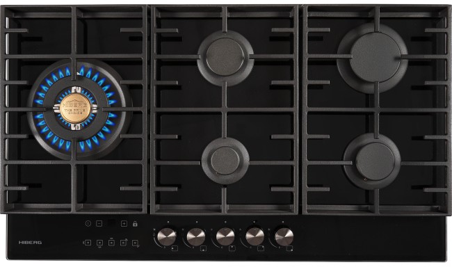 Встраиваемая газовая варочная панель Hiberg VM 9155 B Встраиваемая газовая варочная панель Hiberg VM 9155 B