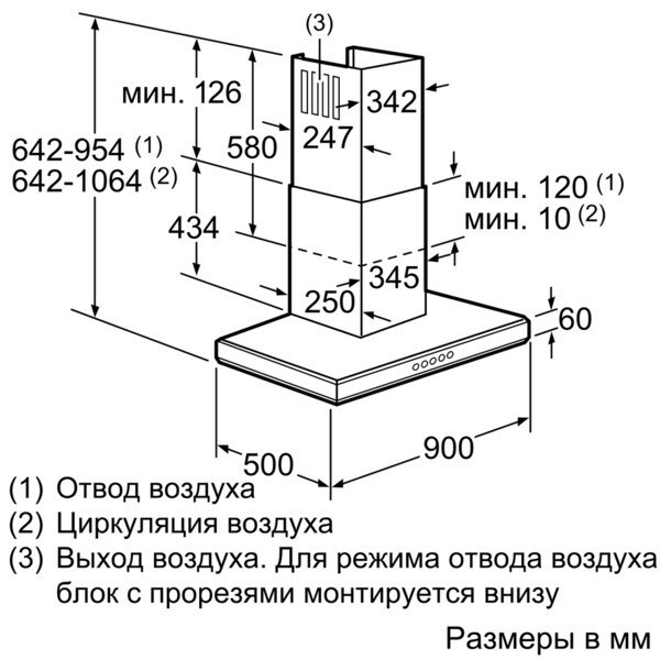Каминная вытяжка Neff D79FL86N0