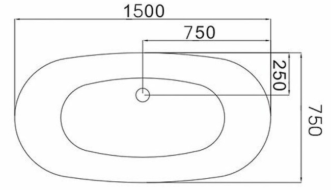 Ванна отдельностоящая Grossman GR-2401 M black