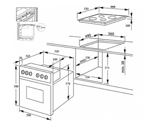 Встраиваемая газовая варочная панель Ricci RGN-611BG Встраиваемая газовая варочная панель Ricci RGN-611BG