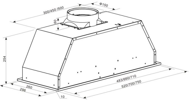Встраиваемая вытяжка Kaiser EA 743 N