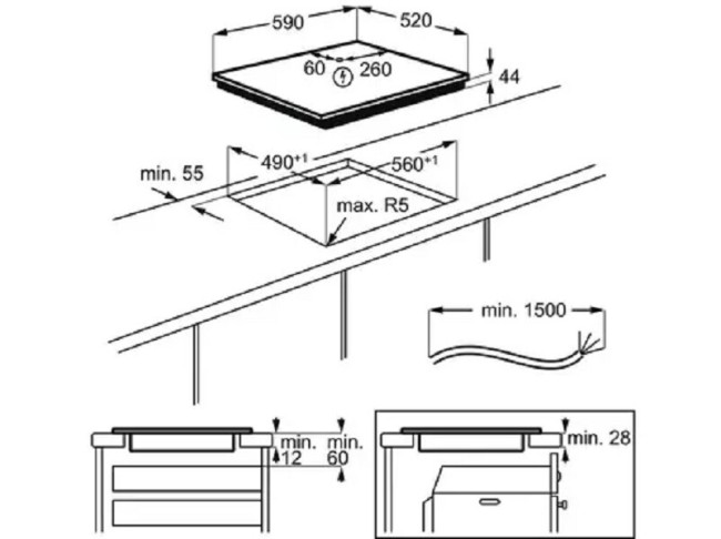 Встраиваемая индукционная варочная панель Electrolux HOF650FMF Встраиваемая индукционная варочная панель Electrolux HOF650FMF