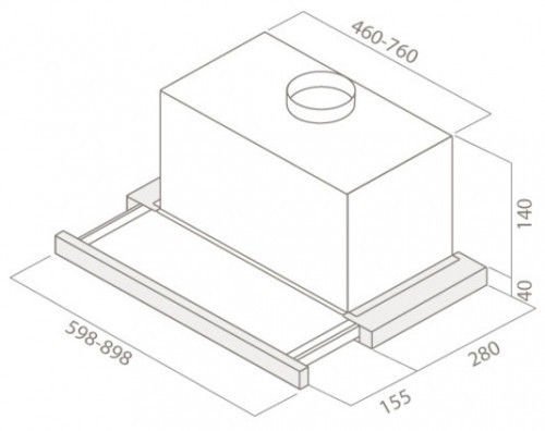 Встраиваемая вытяжка Elica Elite 14 LUX GRVT/A/90