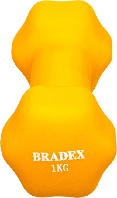 Гантель неопреновая Bradex SF0540 1кг желтая Гантель неопреновая Bradex SF0540 1кг желтая