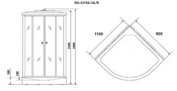 Душевая кабина Niagara 331944L (NG-33194-14L)