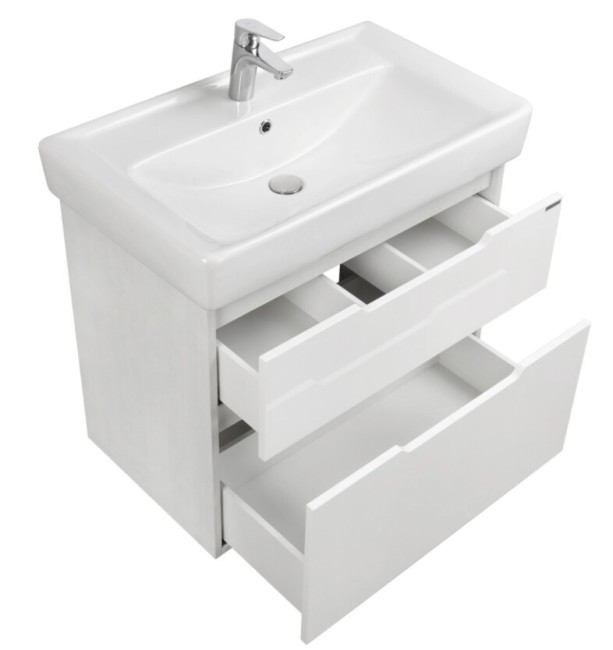 Тумба под раковину Aquaton Дакота 80 (1A202901DAAY0) белый/выбеленное дерево