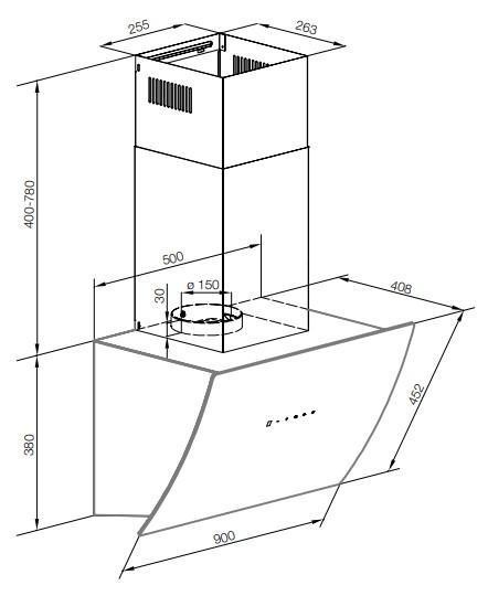 Каминная вытяжка Graude DH 90.1 GE