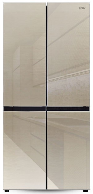Холодильник Ginzzu NFK-525 шампань стекло Холодильник Ginzzu NFK-525 шампань стекло