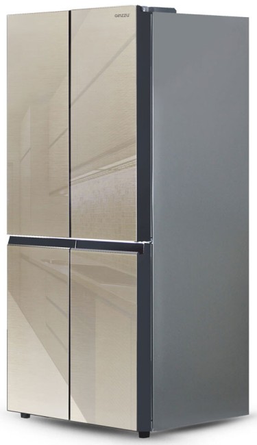 Холодильник Ginzzu NFK-525 шампань стекло