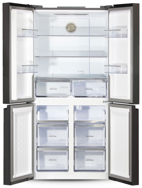 Холодильник Ginzzu NFK-525 шампань стекло