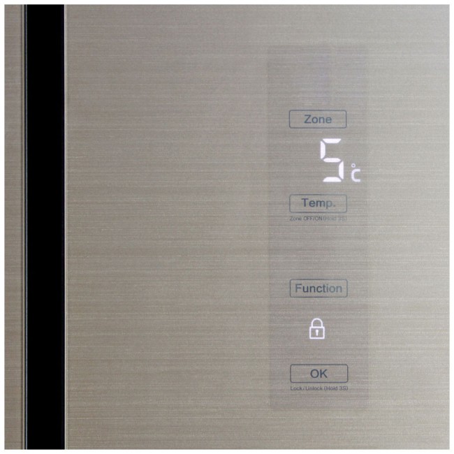 Холодильник Ginzzu NFK-525 шампань стекло