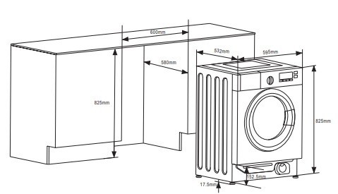 Встраиваемая стиральная машина Weissgauff WMI 6148D