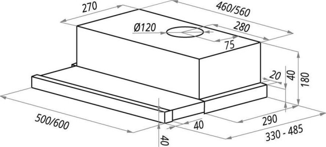 Встраиваемая вытяжка Maunfeld Clyde C 50 GL white Встраиваемая вытяжка Maunfeld Clyde C 50 GL white