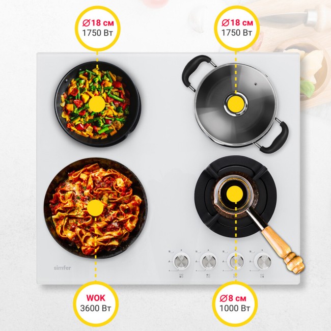 Встраиваемая варочная газовая панель Simfer H60N41W571