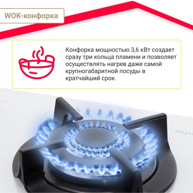 Встраиваемая варочная газовая панель Simfer H60N41W571