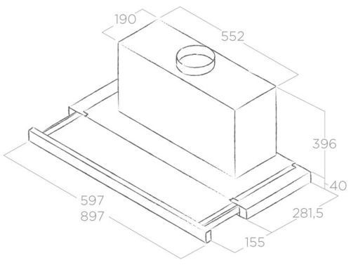Встраиваемая вытяжка Elica Elite 35 GRIX/A/90 Встраиваемая вытяжка Elica Elite 35 GRIX/A/90