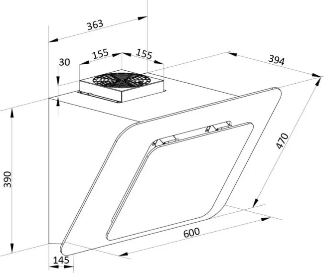 Каминная вытяжка Brandt BHV1674IB