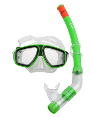 Комплект для плавания Wave MS-1314S6 черный-зеленый