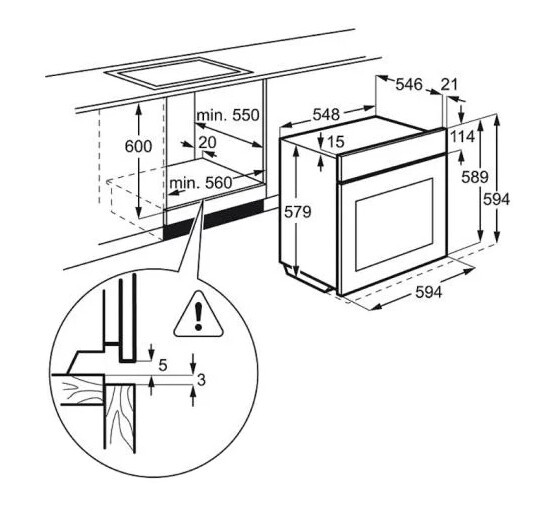Встраиваемый электрический духовой шкаф Electrolux OPEB 4534 Z