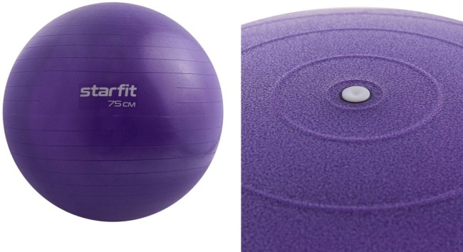 Фитбол Starfit GB-109 75 см фиолетовый Фитбол Starfit GB-109 75 см фиолетовый