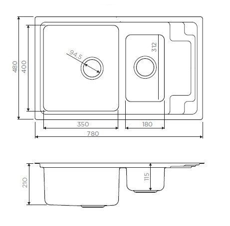 Кухонная мойка Omoikiri Mizu 78-2-IN (4973731) Кухонная мойка Omoikiri Mizu 78-2-IN (4973731)
