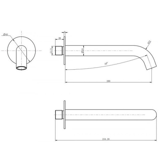 Излив для ванны Aquanet Static хром (AF330-98C) Излив для ванны Aquanet Static хром (AF330-98C)