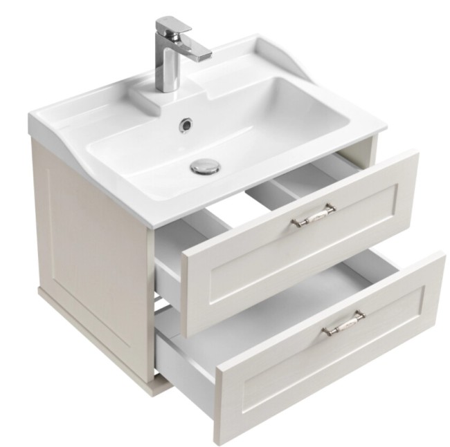 Тумба под раковину Aquaton Леон 65 (1A187001LBPS0) дуб белый