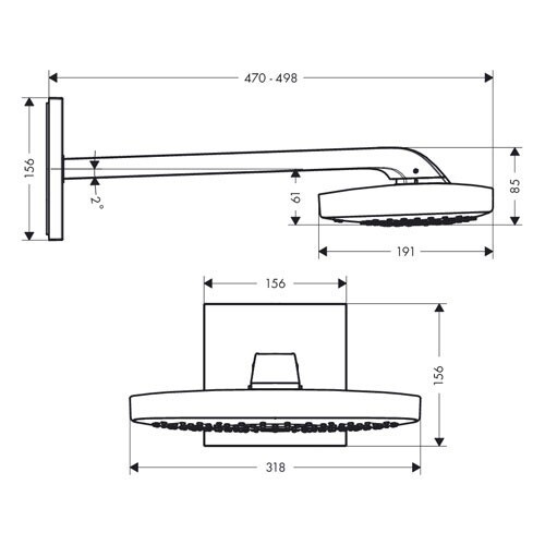 Верхний душ Hansgrohe Raindance Select E 300 3jet 26468000 Верхний душ Hansgrohe Raindance Select E 300 3jet 26468000