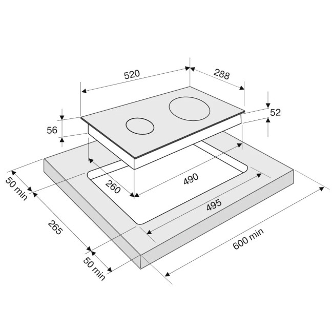 Встраиваемая индукционная варочная панель Krona Magier 30 BL 2BTK Встраиваемая индукционная варочная панель Krona Magier 30 BL 2BTK