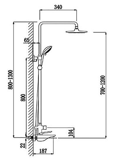 Душевая система Timo Helmi SX-1070-00-16 (712) Chrome/white Душевая система Timo Helmi SX-1070-00-16 (712) Chrome/white
