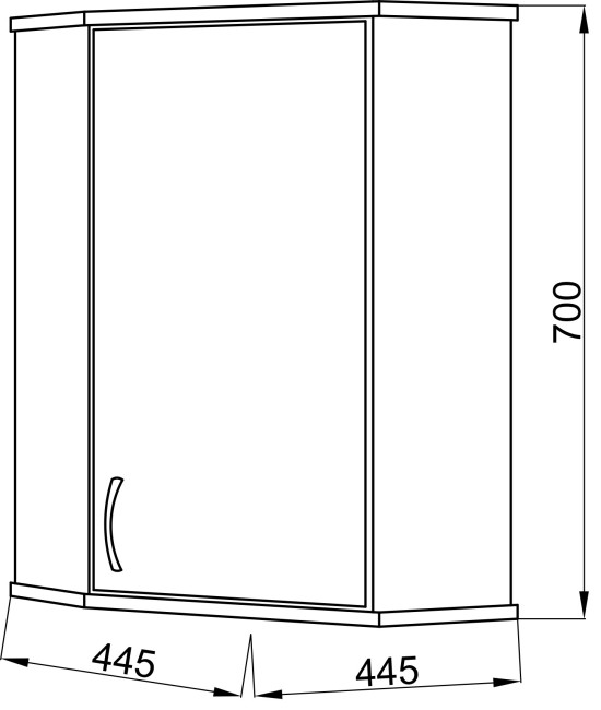 Шкаф Cerutti Венеция 40 правый Шкаф Cerutti Венеция 40 правый
