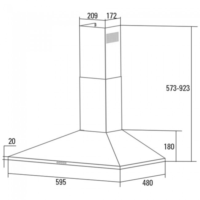 Каминная вытяжка Cata V-6000 WH