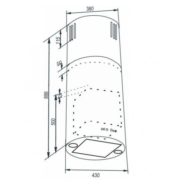 Островная вытяжка Zigmund & Shtain K 331.41 S Островная вытяжка Zigmund & Shtain K 331.41 S