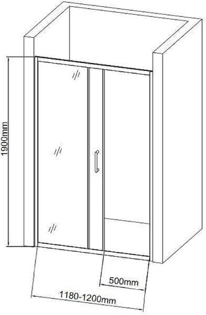 Душевая дверь Aquanet SD-1000A 100, прозрачное стекло Душевая дверь Aquanet SD-1000A 100, прозрачное стекло