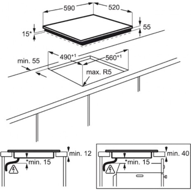 Встраиваемая индукционная варочная панель Electrolux EHI 9654 HFK