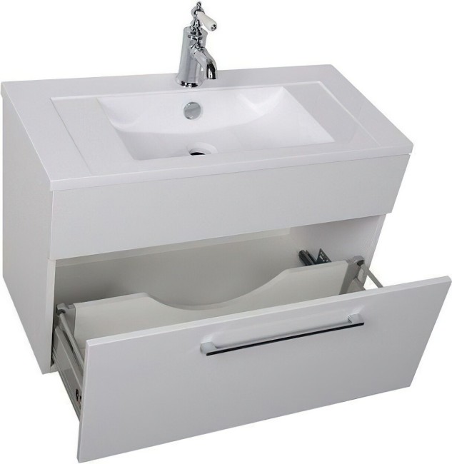 Тумба с раковиной De Aqua Кубика 80 белый (212685)