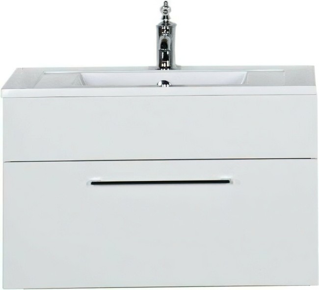 Тумба с раковиной De Aqua Кубика 80 белый (212685)
