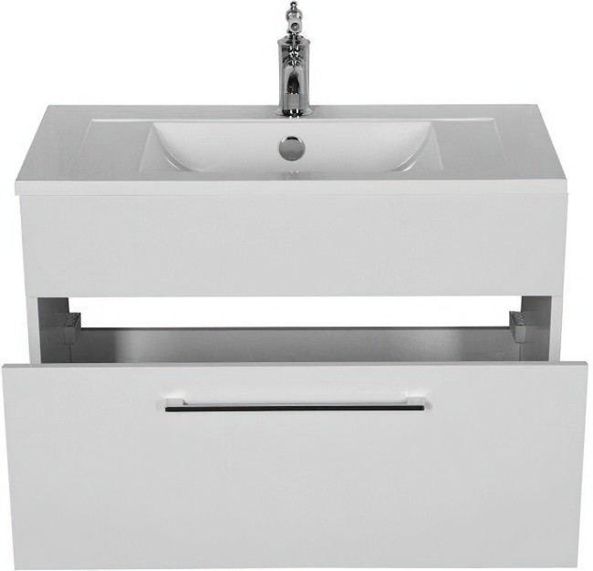 Тумба с раковиной De Aqua Кубика 80 белый (212685)