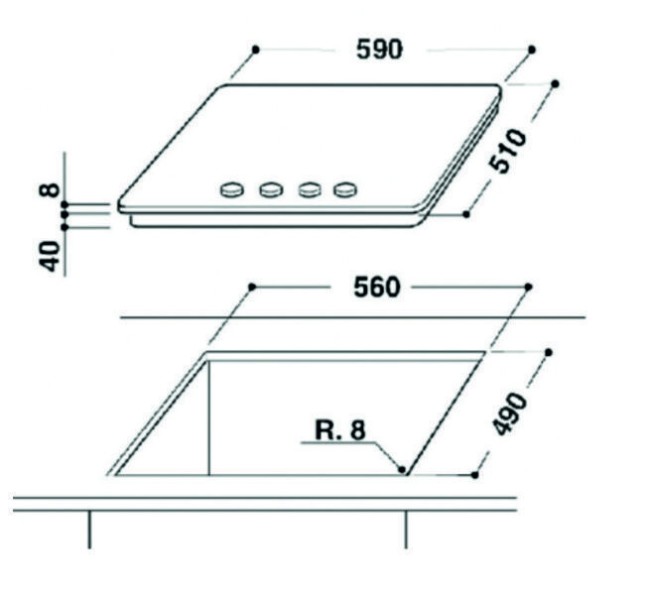 Встраиваемая газовая варочная панель Whirlpool GOA 6425 NB Встраиваемая газовая варочная панель Whirlpool GOA 6425 NB